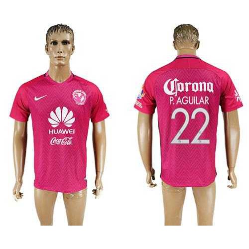 America #22 P.Aguilar Pink Soccer Club Jersey America #22 P.Aguilar Pink Soccer Club Jersey