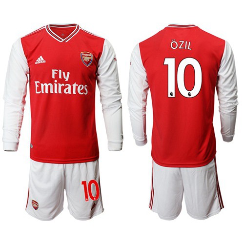 Arsenal #10 Ozil Red Home Long Sleeves Soccer Club Jersey Arsenal #10 Ozil Red Home Long Sleeves Soccer Club Jersey