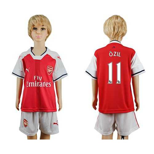 Arsenal #11 Ozil Home Kid Soccer Club Jersey Arsenal #11 Ozil Home Kid Soccer Club Jersey