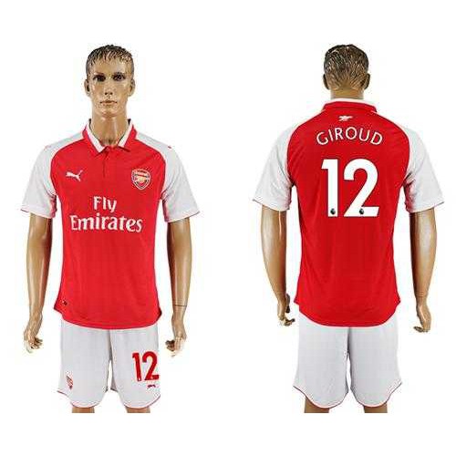 Arsenal #12 Giroud Home Soccer Club Jersey Arsenal #12 Giroud Home Soccer Club Jersey