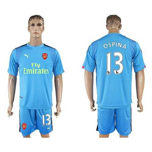 Arsenal #13 Ospina Light Blue Goalkeeper Soccer Club Jersey Arsenal #13 Ospina Light Blue Goalkeeper Soccer Club Jersey