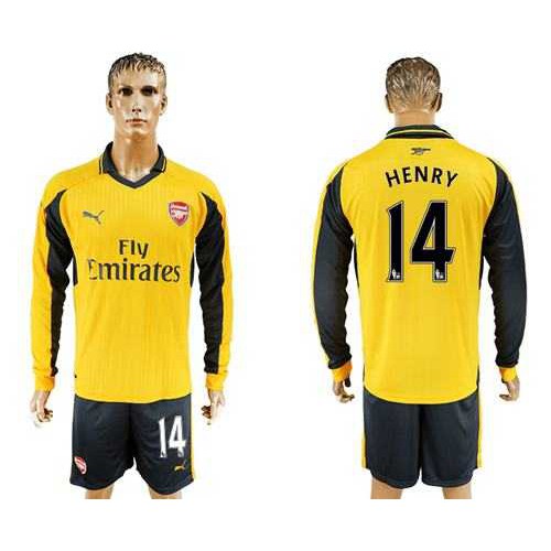 Arsenal #14 Henry Away Long Sleeves Soccer Club Jersey Arsenal #14 Henry Away Long Sleeves Soccer Club Jersey