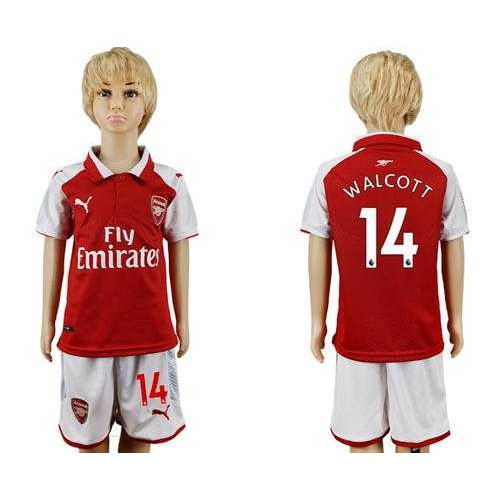 Arsenal #14 Walcott Home Kid Soccer Club Jersey Arsenal #14 Walcott Home Kid Soccer Club Jersey