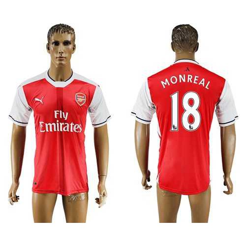 Arsenal #18 Monreal Home Soccer Club Jersey Arsenal #18 Monreal Home Soccer Club Jersey