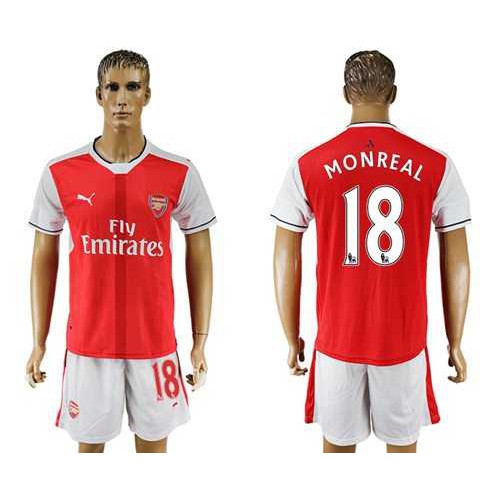 Arsenal #18 Monreal Home Soccer Club Jersey Arsenal #18 Monreal Home Soccer Club Jersey