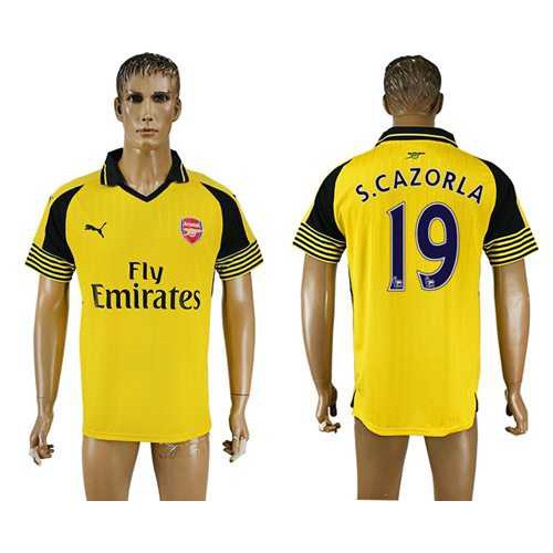 Arsenal #19 S.Cazorla Away Soccer Club Jersey Arsenal #19 S.Cazorla Away Soccer Club Jersey