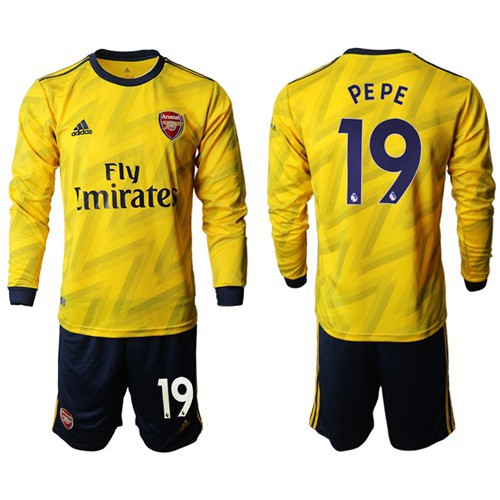 Arsenal #19 Pepe Away Long Sleeves Soccer Club Jersey Arsenal #19 Pepe Away Long Sleeves Soccer Club Jersey