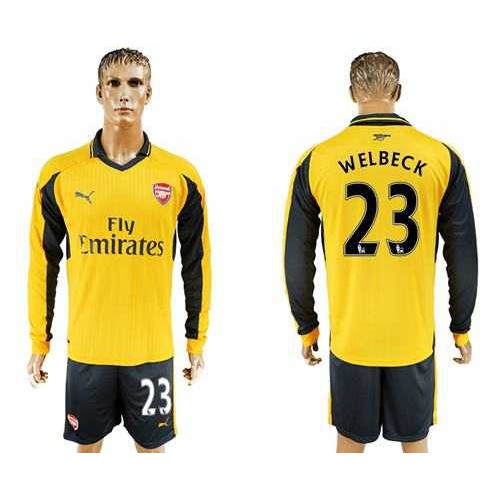 Arsenal #23 Welbeck Away Long Sleeves Soccer Club Jersey Arsenal #23 Welbeck Away Long Sleeves Soccer Club Jersey