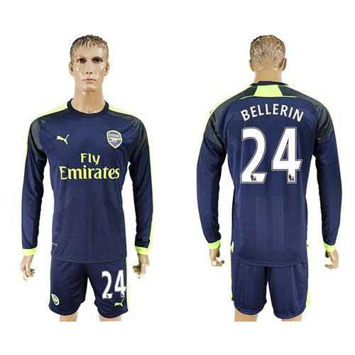Arsenal #24 Bellerin Sec Away Long Sleeves Soccer Club Jersey Arsenal #24 Bellerin Sec Away Long Sleeves Soccer Club Jersey
