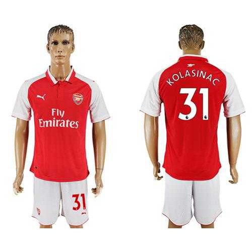 Arsenal #31 Kolasinac Home Soccer Club Jersey Arsenal #31 Kolasinac Home Soccer Club Jersey