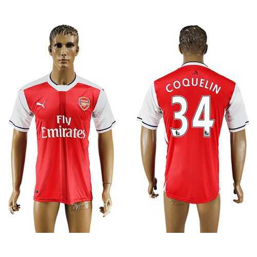 Arsenal #34 Coquelin Home Soccer Club Jersey Arsenal #34 Coquelin Home Soccer Club Jersey