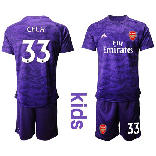Arsenal #33 Cech Purple Goalkeeper Kid Soccer Club Jersey Arsenal #33 Cech Purple Goalkeeper Kid Soccer Club Jersey