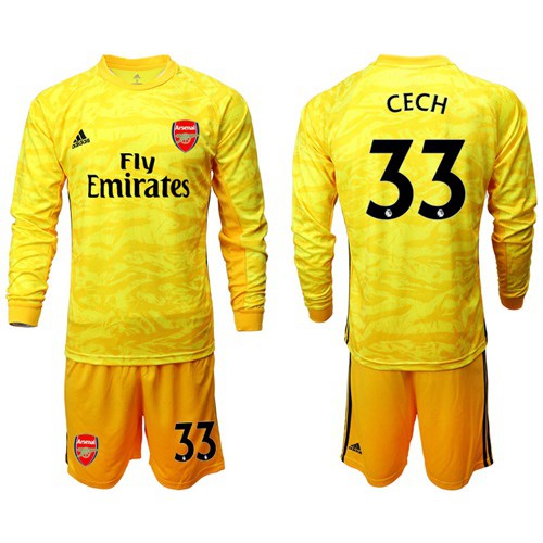 Arsenal #33 Cech Yellow Long Sleeves Goalkeeper Soccer Country Jersey Arsenal #33 Cech Yellow Long Sleeves Goalkeeper Soccer Country Jersey