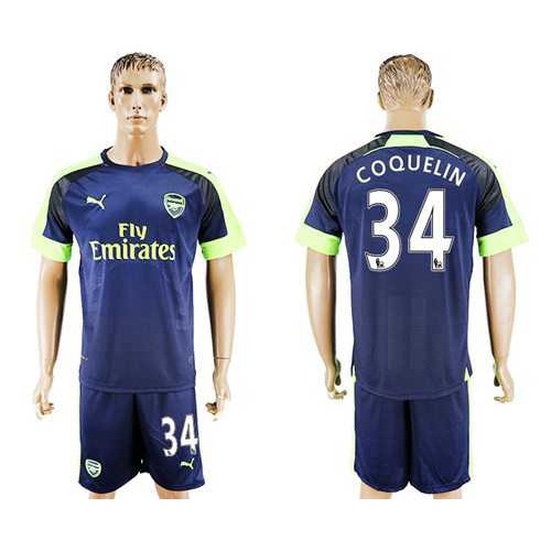 Arsenal #34 Coquelin Sec Away Soccer Club Jersey Arsenal #34 Coquelin Sec Away Soccer Club Jersey