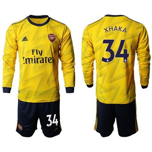 Arsenal #34 Xhaka Away Long Sleeves Soccer Club Jersey Arsenal #34 Xhaka Away Long Sleeves Soccer Club Jersey