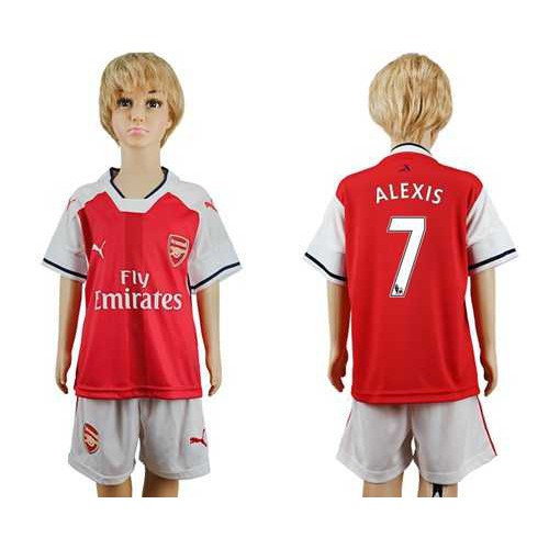 Arsenal #7 Alexis Home Kid Soccer Club Jersey Arsenal #7 Alexis Home Kid Soccer Club Jersey