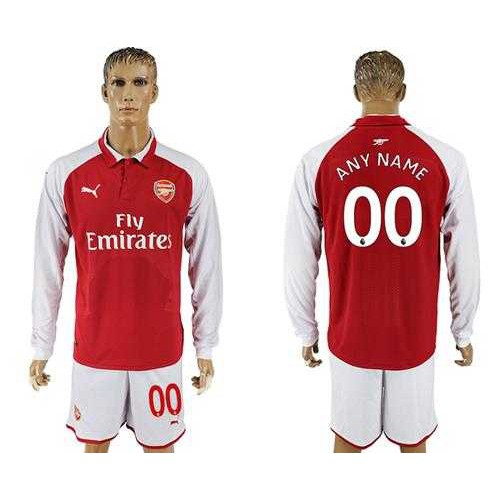 Arsenal Personalized Home Long Sleeves Soccer Club Jersey Arsenal Personalized Home Long Sleeves Soccer Club Jersey