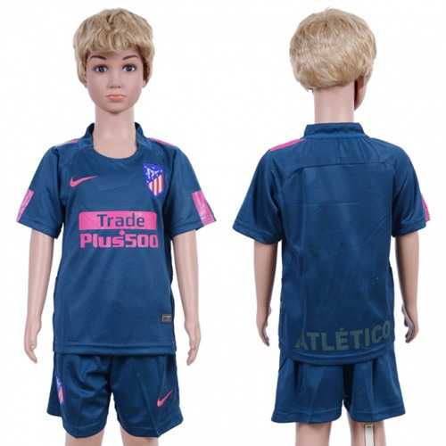Atletico Madrid Blank Sec Away Kid Soccer Club Jersey Atletico Madrid Blank Sec Away Kid Soccer Club Jersey