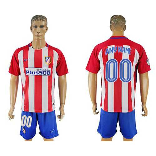 Atletico Madrid Personalized Home Soccer Club Jersey Atletico Madrid Personalized Home Soccer Club Jersey
