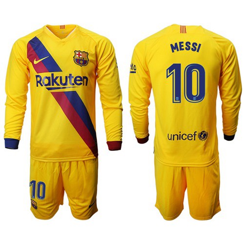 Barcelona #10 Messi Away Long Sleeves Soccer Club Jersey Barcelona #10 Messi Away Long Sleeves Soccer Club Jersey