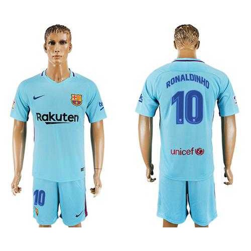 Barcelona #10 Ronaldinho Away Soccer Club Jersey Barcelona #10 Ronaldinho Away Soccer Club Jersey