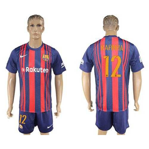 Barcelona #12 Rafinha Home Soccer Club Jersey Barcelona #12 Rafinha Home Soccer Club Jersey
