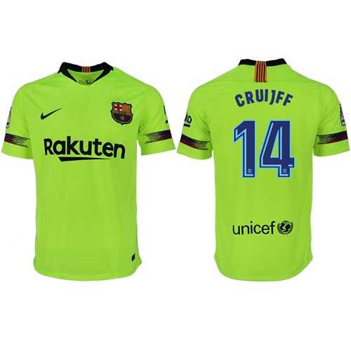 Barcelona #14 Cruijff Away Soccer Club Jersey Barcelona #14 Cruijff Away Soccer Club Jersey