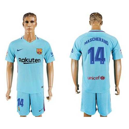 Barcelona #14 Mascherano Away Soccer Club Jersey Barcelona #14 Mascherano Away Soccer Club Jersey