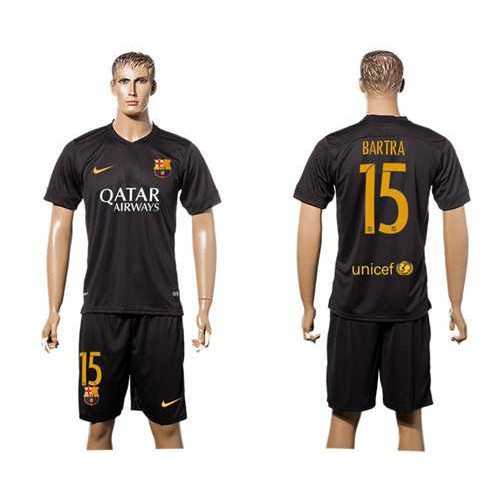 Barcelona #15 Bartra Black Soccer Club Jersey Barcelona #15 Bartra Black Soccer Club Jersey