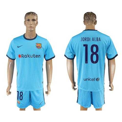 Barcelona #18 Jordi Alba Away Soccer Club Jersey Barcelona #18 Jordi Alba Away Soccer Club Jersey