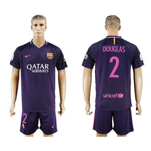 Barcelona #2 Douglas Away Soccer Club Jersey Barcelona #2 Douglas Away Soccer Club Jersey