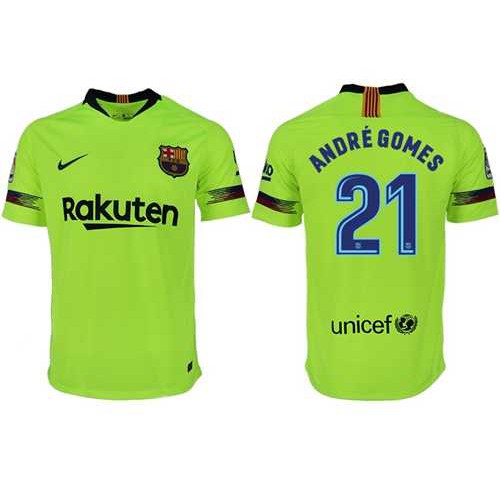 Barcelona #21 Andre Gomes Away Soccer Club Jersey Barcelona #21 Andre Gomes Away Soccer Club Jersey