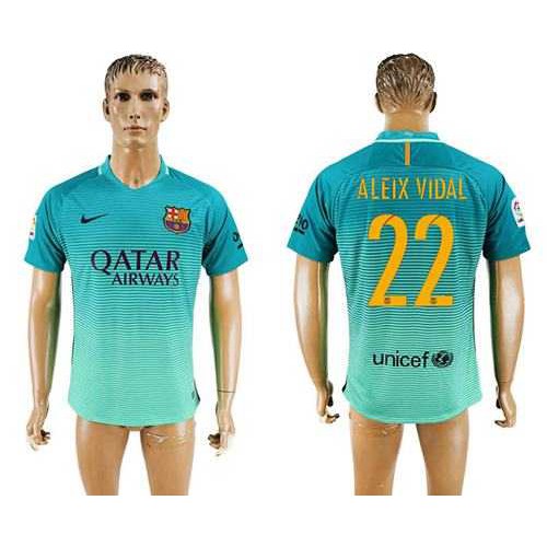 Barcelona #22 Aleix Vidal Sec Away Soccer Club Jersey Barcelona #22 Aleix Vidal Sec Away Soccer Club Jersey
