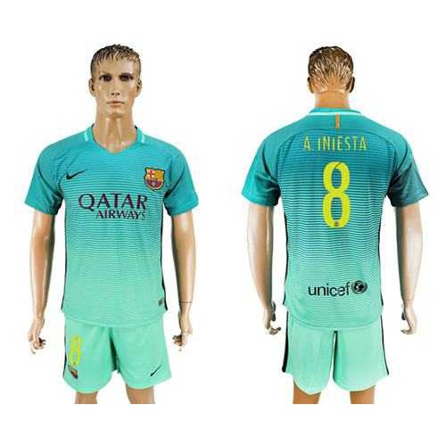 Barcelona #8 A.Iniesta Sec Away Soccer Club Jersey Barcelona #8 A.Iniesta Sec Away Soccer Club Jersey
