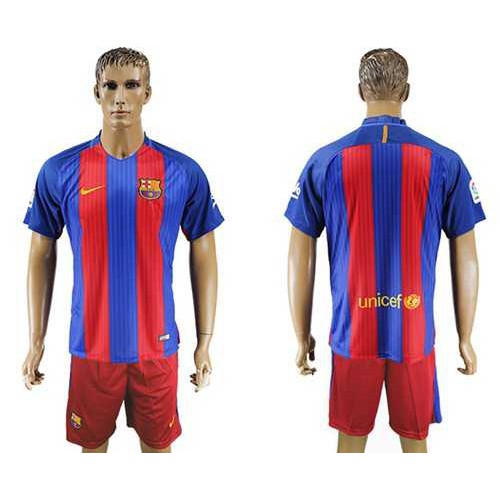 Barcelona Blank Home Soccer Club Jersey Barcelona Blank Home Soccer Club Jersey