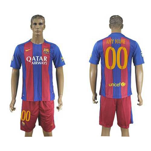 Barcelona Personalized Home Soccer Club Jersey Barcelona Personalized Home Soccer Club Jersey