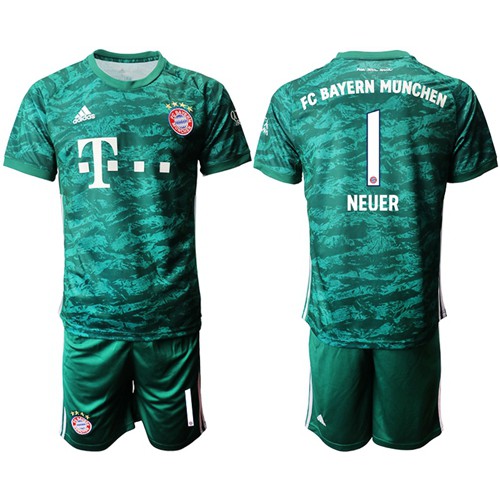 Bayern Munchen #1 Neuer Green Goalkeeper Soccer Club Jersey Bayern Munchen #1 Neuer Green Goalkeeper Soccer Club Jersey