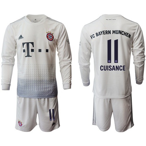 Bayern Munchen #11 Cuisance Away Long Sleeves Soccer Club Jersey Bayern Munchen #11 Cuisance Away Long Sleeves Soccer Club Jersey
