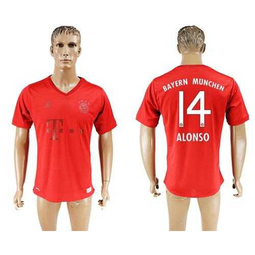 Bayern Munchen #14 Alonso Marine Environmental Protection Home Soccer Club Jersey Bayern Munchen #14 Alonso Marine Environmental Protection Home Soccer Club Jersey