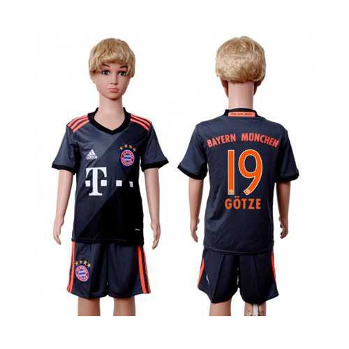 Bayern Munchen #19 Gotze Away Kid Soccer Club Jersey Bayern Munchen #19 Gotze Away Kid Soccer Club Jersey