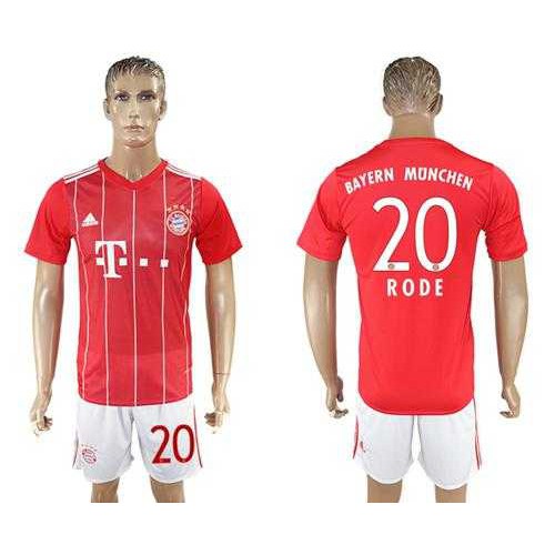 Bayern Munchen #20 Rode Home Soccer Club Jersey Bayern Munchen #20 Rode Home Soccer Club Jersey