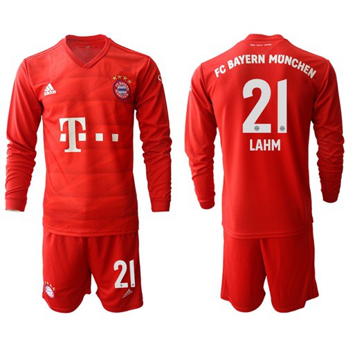 Bayern Munchen #21 Lahm Home Long Sleeves Soccer Club Jersey Bayern Munchen #21 Lahm Home Long Sleeves Soccer Club Jersey