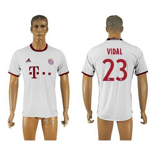 Bayern Munchen #23 Vidal White Soccer Club Jersey Bayern Munchen #23 Vidal White Soccer Club Jersey