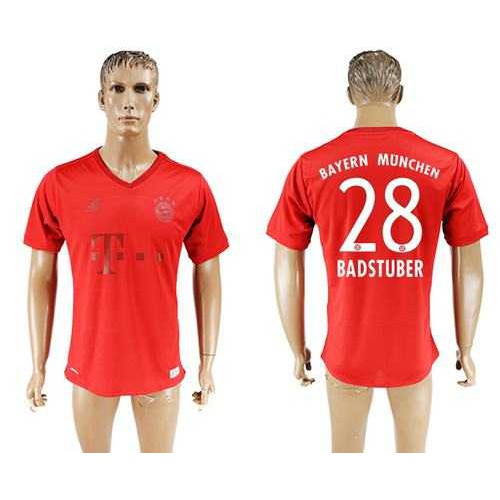 Bayern Munchen #28 Badstuber Marine Environmental Protection Home Soccer Club Jersey Bayern Munchen #28 Badstuber Marine Environmental Protection Home Soccer Club Jersey