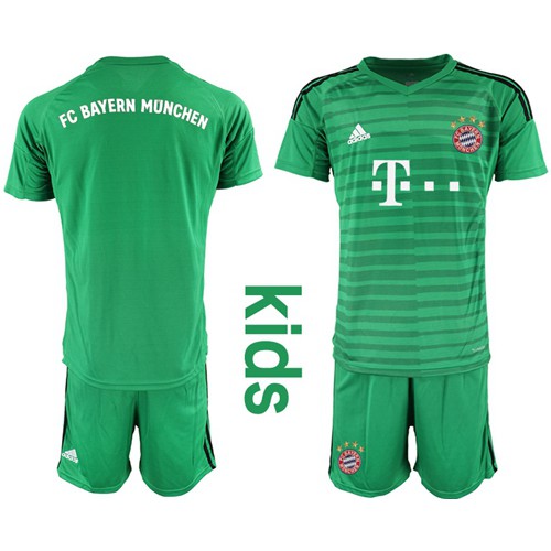 Bayern Munchen Blank Green Goalkeeper Kid Soccer Club Jersey Bayern Munchen Blank Green Goalkeeper Kid Soccer Club Jersey