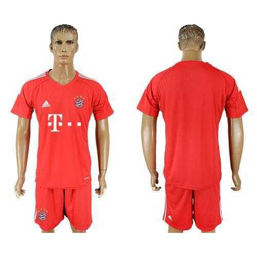 Bayern Munchen Blank Red Goalkeeper Soccer Club Jersey Bayern Munchen Blank Red Goalkeeper Soccer Club Jersey