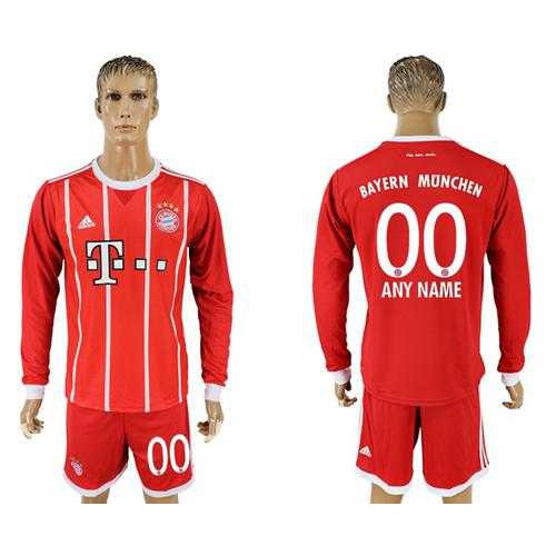 Bayern Munchen Personalized Home Long Sleeves Soccer Club Jersey Bayern Munchen Personalized Home Long Sleeves Soccer Club Jersey