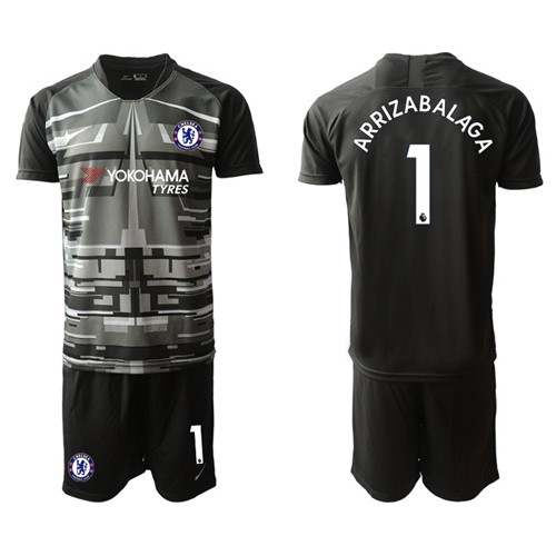 Chelsea #1 Arrizabalaga Black Goalkeeper Soccer Club Jersey Chelsea #1 Arrizabalaga Black Goalkeeper Soccer Club Jersey