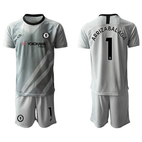 Chelsea #1 Arrizabalaga Grey Goalkeeper Soccer Club Jersey Chelsea #1 Arrizabalaga Grey Goalkeeper Soccer Club Jersey