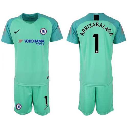 Chelsea #1 Arrizabalaga Green Goalkeeper Soccer Club Jersey Chelsea #1 Arrizabalaga Green Goalkeeper Soccer Club Jersey